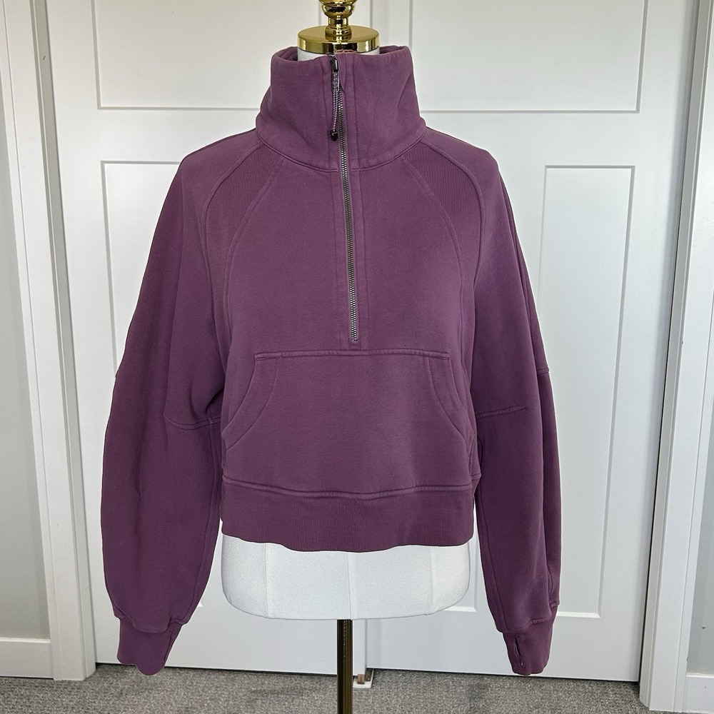 Lululemon Scuba Oversized Funnel-Neck Half Zip – Size‎ XS/S - Vintage Plum